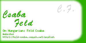 csaba feld business card